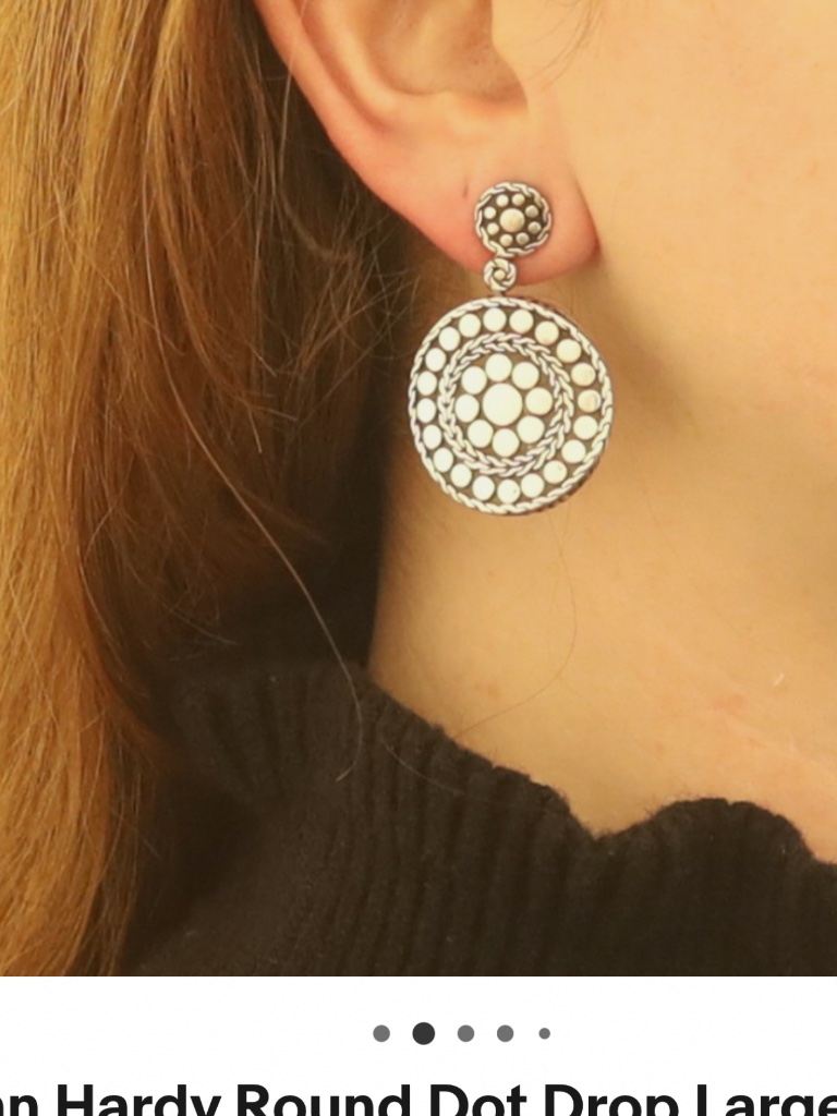 John Hardy Sterling Silver Dot Drop Earrings